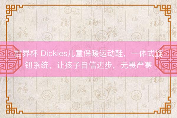 世界杯 Dickies儿童保暖运动鞋，一体式旋钮系统，让孩子自信迈步，无畏严寒