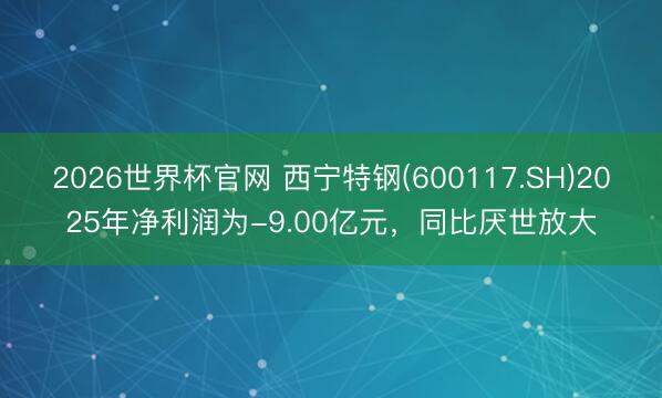 2026世界杯官网 西宁特钢(600117.SH)2025年净利润为-9.00亿元，同比厌世放大
