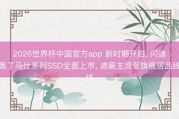 2026世界杯中国官方app 新时期开启, 闪迪奥丁马仕系列SSD全面上市, 遮蔽主流至旗舰居品线